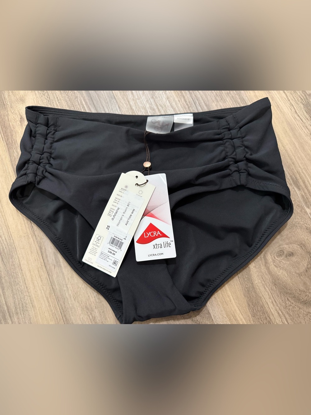 Calia ruched side Bikini bottoms size XXS new with tags
